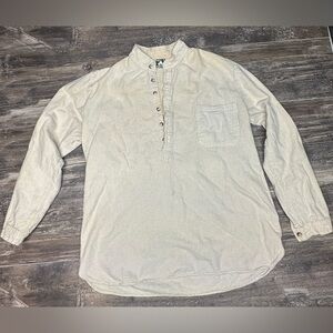 Vintage 90’s California Drawstrings Henley Shirt - Made USA - Men’s XL - GUC